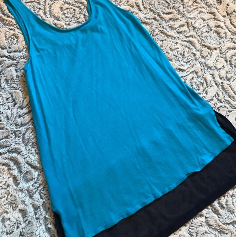 Express Blue Colorblock Tank Top - Picture 4 of 5